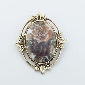 Vintage 1977 Sarah Coventry Rose Marie Brooch pin Pendant Combination